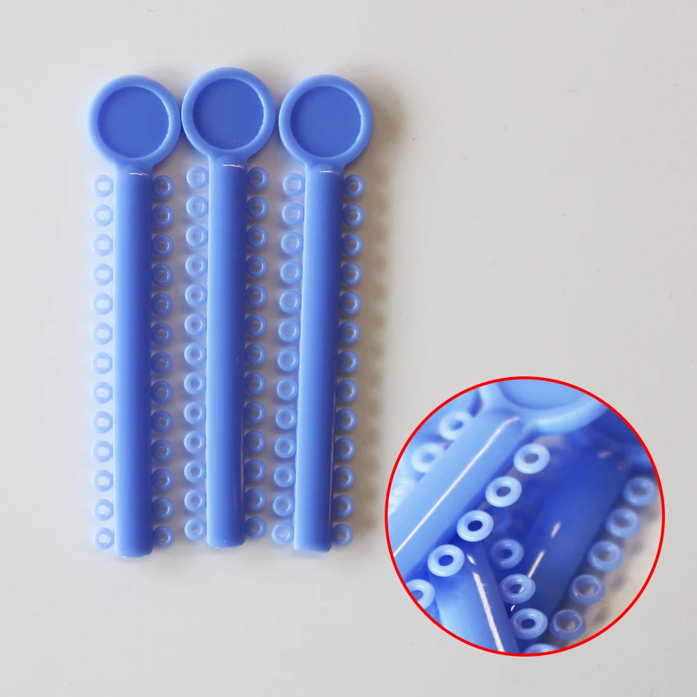 More Elastic 40Sticks 1040Pcs O Type Dental Latex-Free Rubber Ligature Tie for Dental Oral Orthodontic Treatment