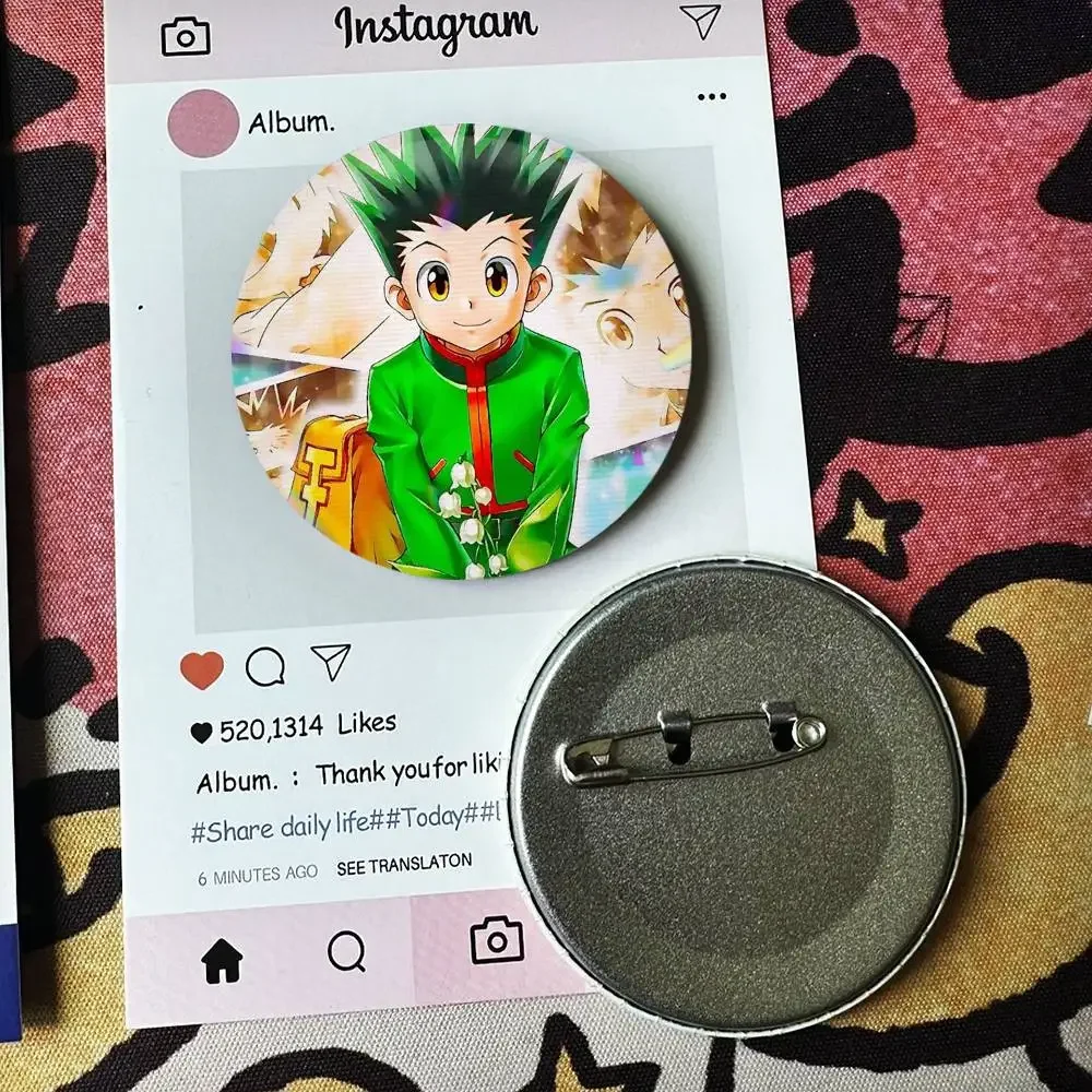 Chibi Gon Freecss Badges 25 32 44 58 75 mm Round Fans Collect Friends Gifts Brooch Souvenir