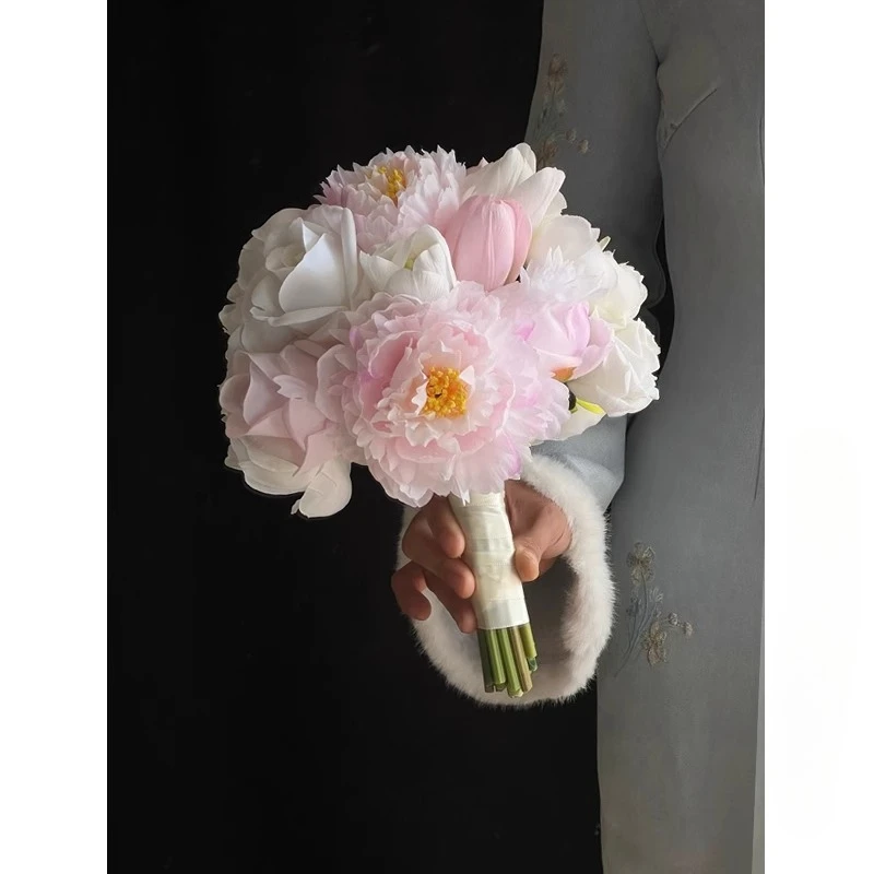 

Сертификат искусственных цветов, ручной букет невесты, свадебный букет, искусственный цветок, студия, реквизит для свадебной фотографии, свадебная подружка невесты