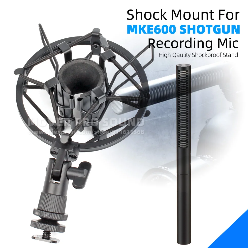 Suspension Microfoon Shock Mount Voor Sennheiser Mke 600 MKE600 Shotgun Op Camera Dslr Camcorder Stand Clip Mic Hot Shoe Houder