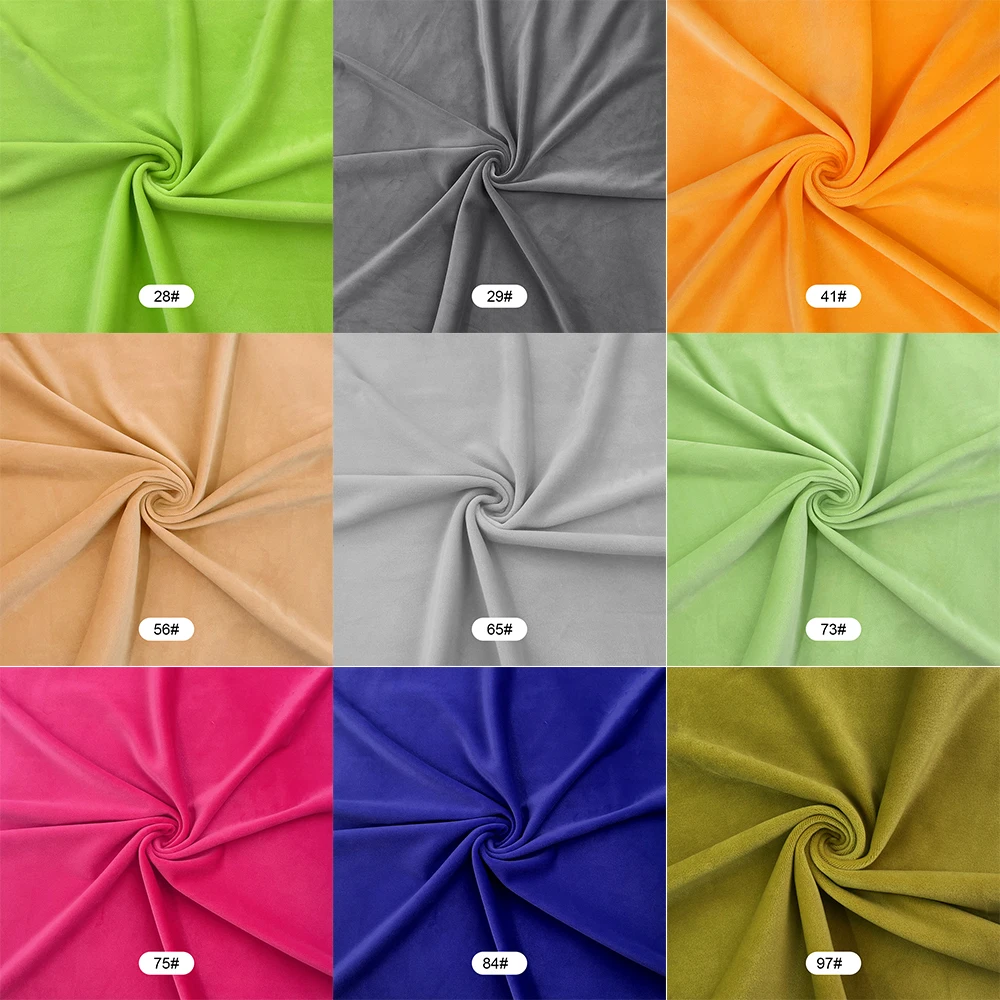 40 Farben 50x50cm Stretch Mochi Glatter Minky Stoff Hopen 95 % Polyester 5 % Spandex Stretch 4-seitiger Plüschstoff für DIY-Nähspielzeug – Detail 6