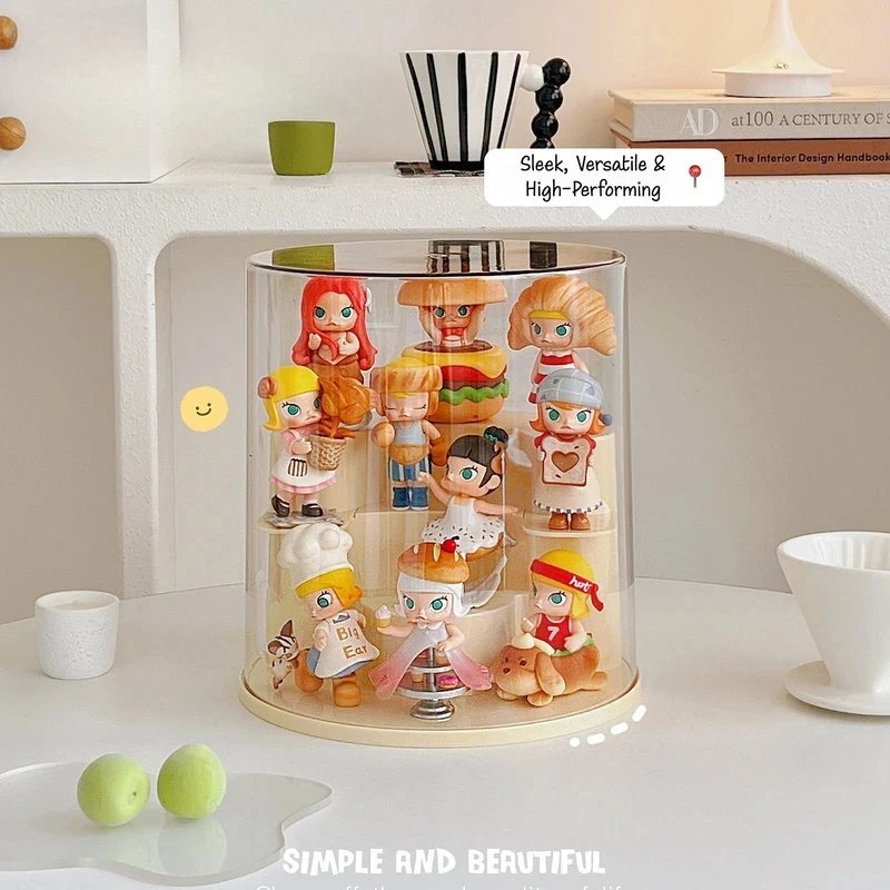 Stage-surrounding Design Figure Display Case Acrylic Transparent Organizer for Blind Box Display Case for Figures Room Decor