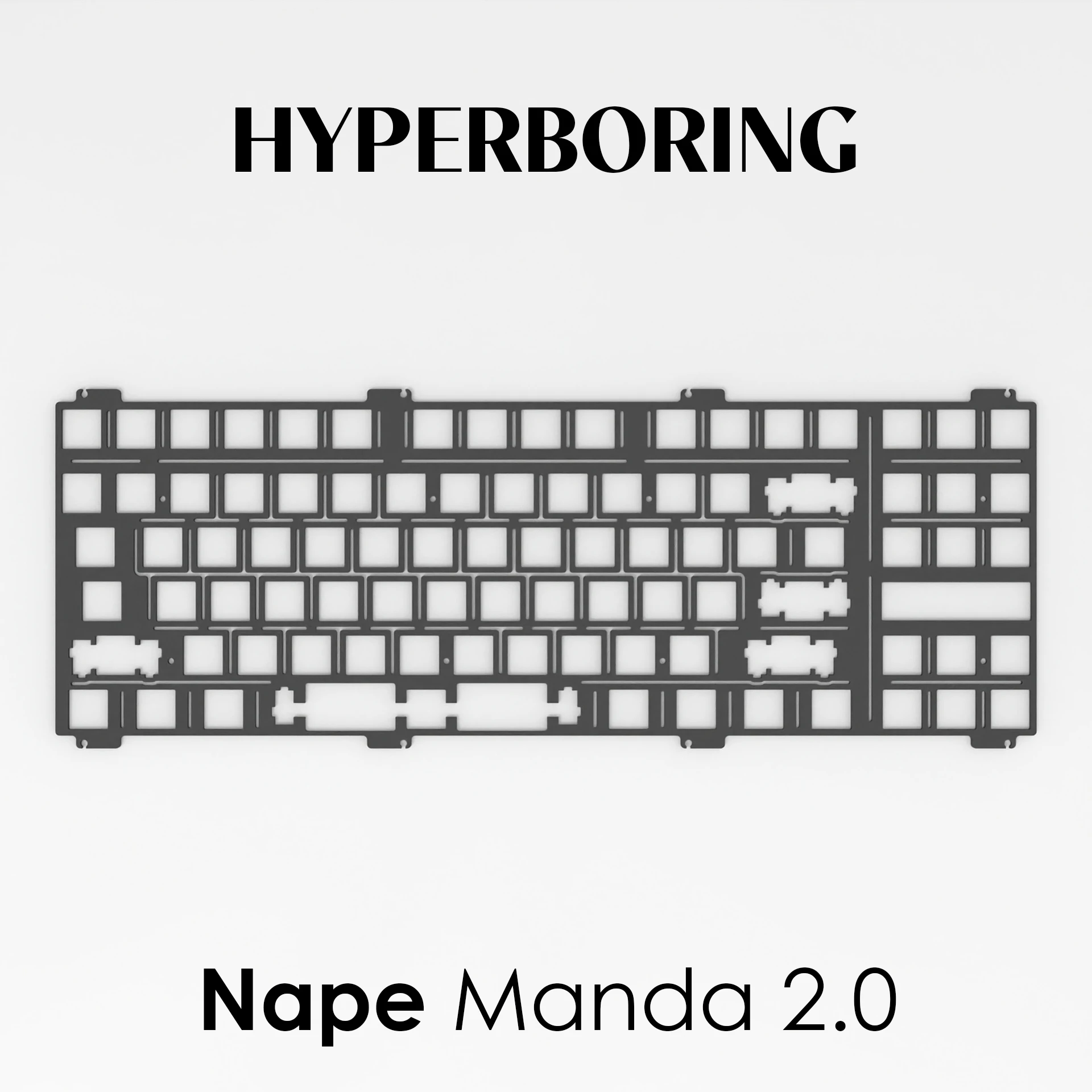 Leaf spring structure Nape Manda2.0 keyboard aluminum plate