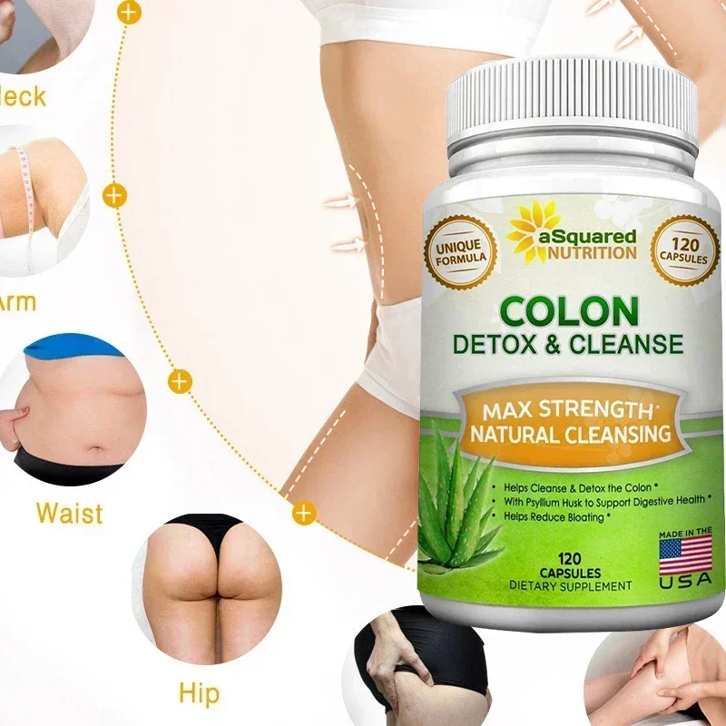 Colon Detox & Cleanse Capsules - Powerful Natural Cleanser, Intestinal Cleansing, Digestion, Helps with Constipation & Bloating