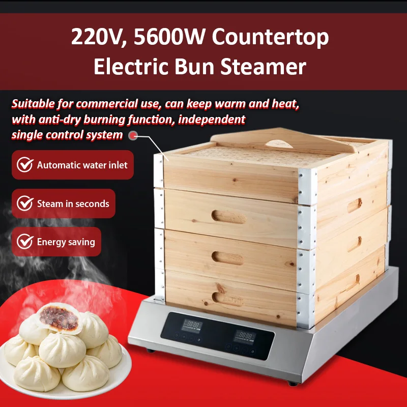 Commercial Steamer Intelligent Fast Steaming Bun Oven Rice Steamer Instant Steam Bun Maker 3D Heating Baking Steamer