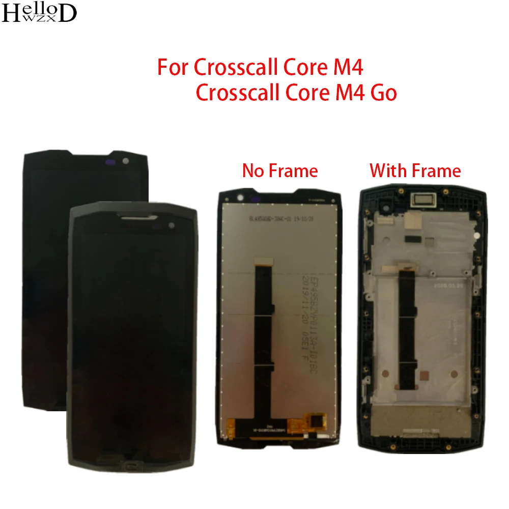 Original LCD Screen For Crosscall Core M4 Go LCD Display With Frame Touch Screen Digitizer For Crosscall Core M4 Repair Parts