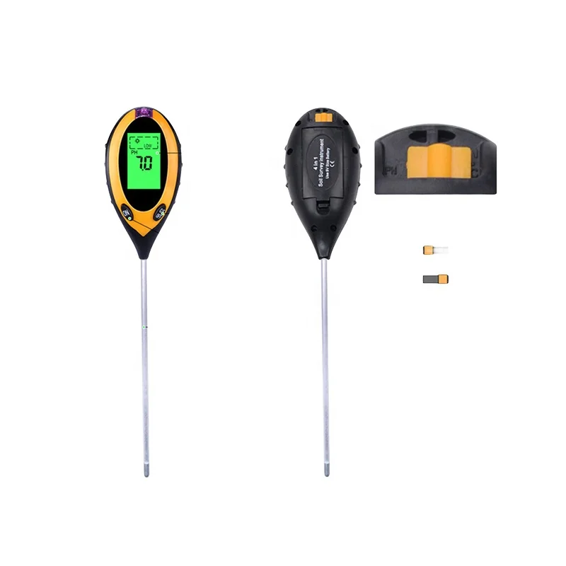 Four in One Soil Tester Cross border Light Temperature Soil Humidity Meter Acid Alkalinity pH Soil Tester