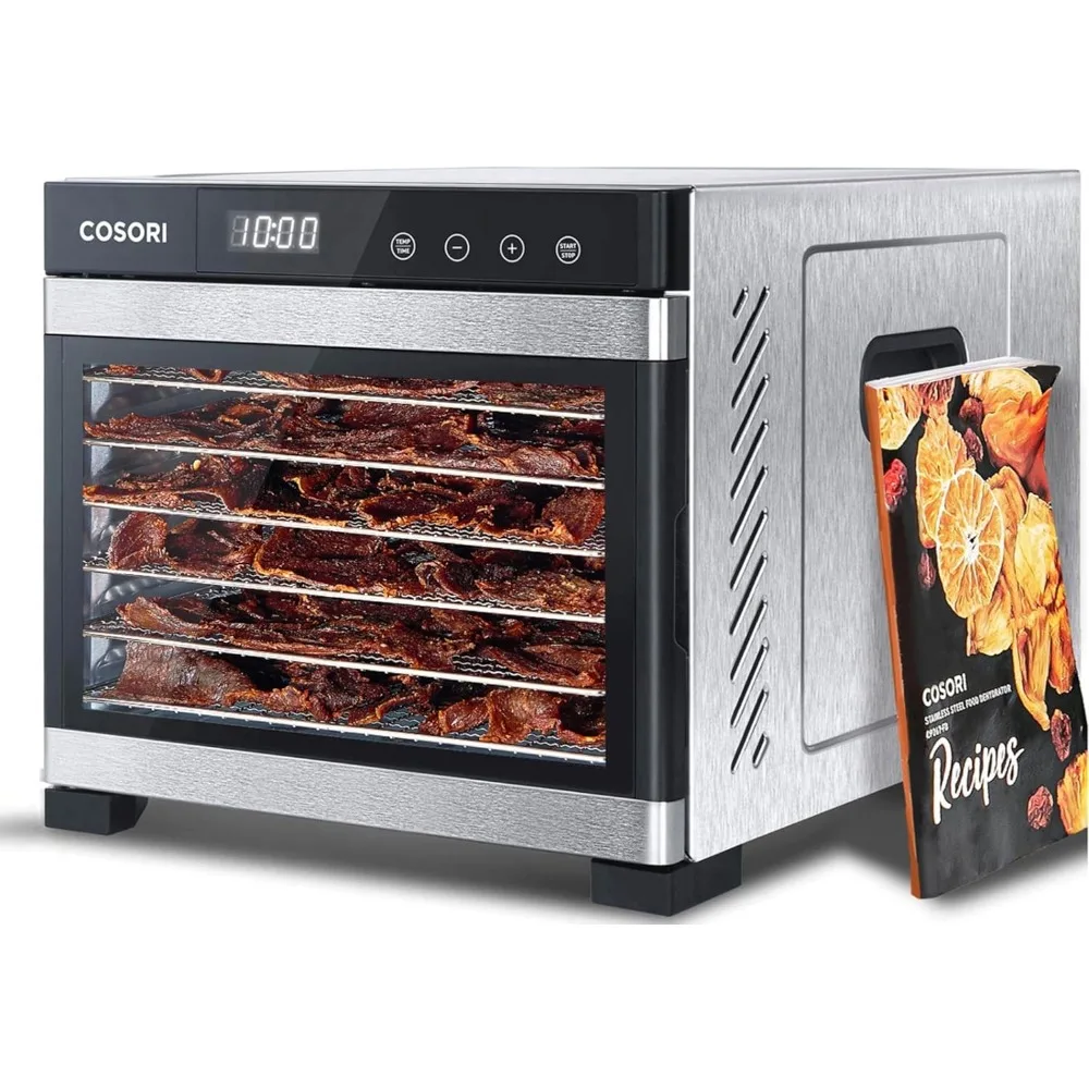 Food Dehydrator, Bigger Than 7 Trays With Large 6.5ft² Drying Space, 600W Power Saves More Time Than 480W