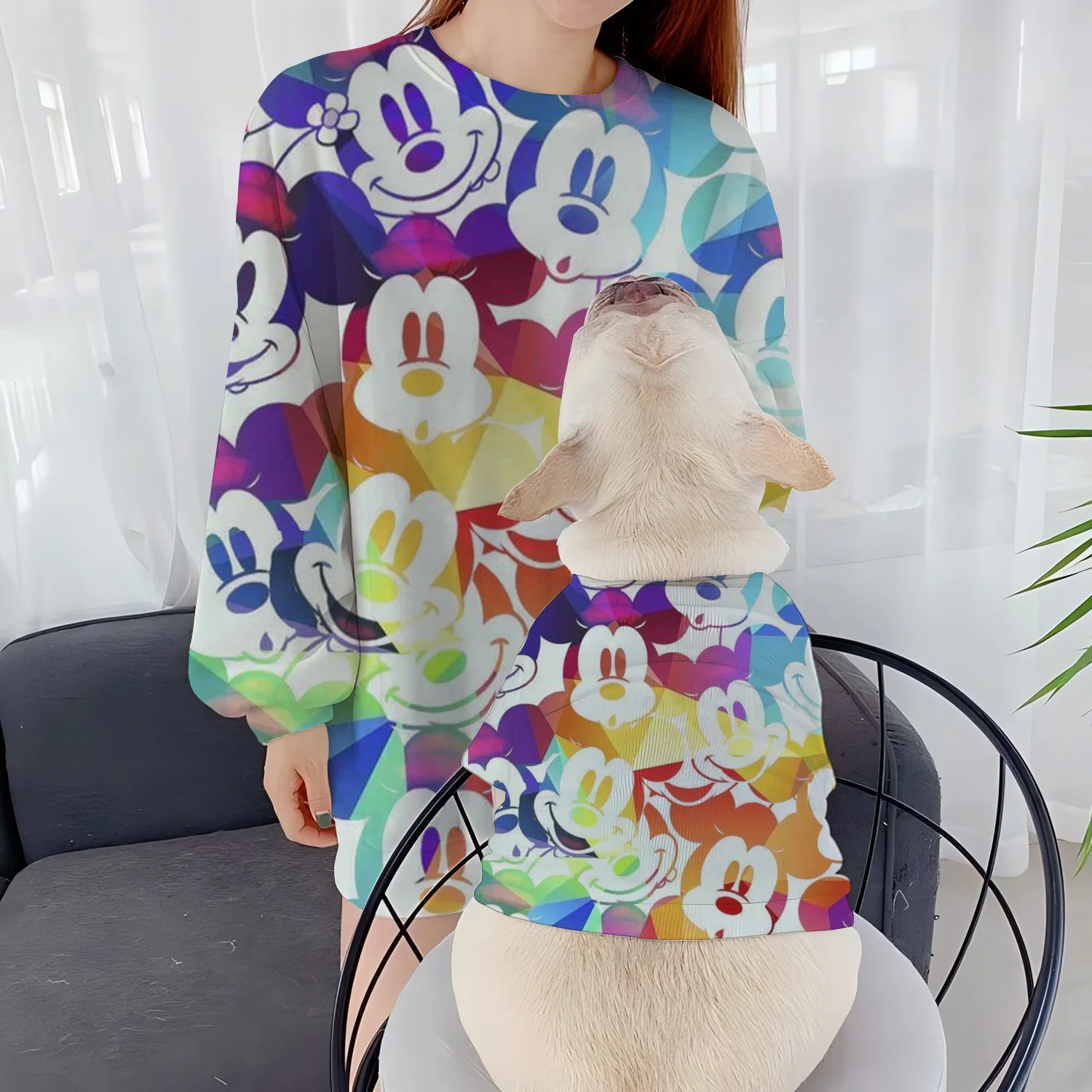 Fall Clothes 2024 Women Casual Sweatshirts Minnie Mouse Pullover Autumn Winter Puppy Clothing Pet Dog Women's Disney Long Sleeve