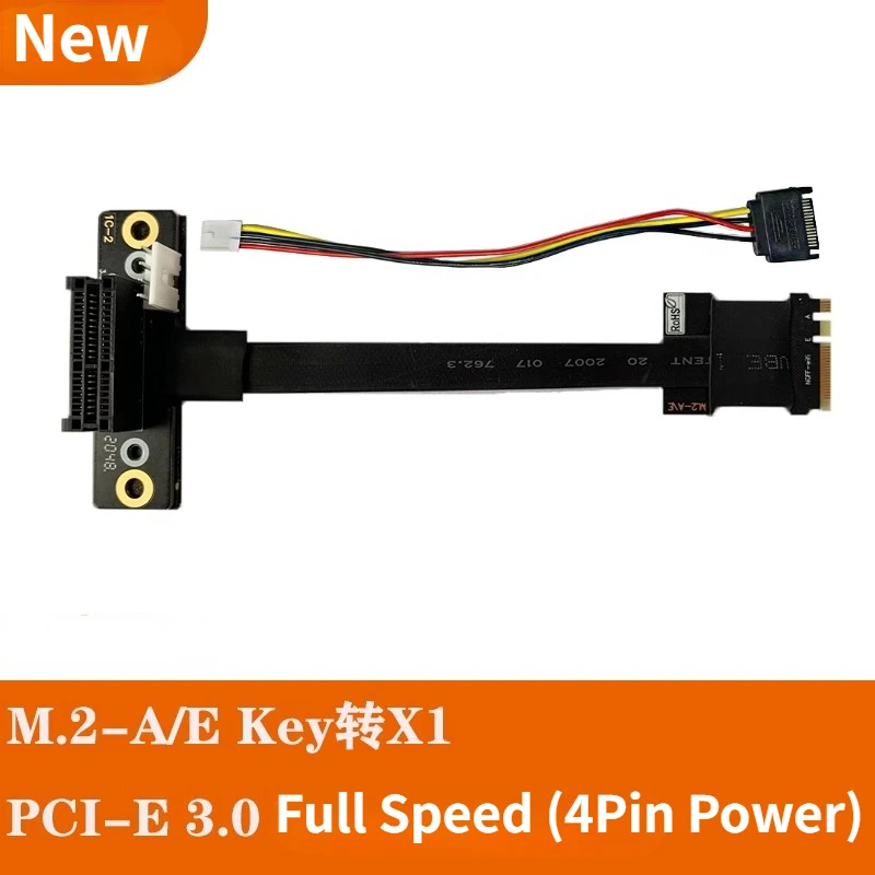 8Gbps M.2 WiFi A/E Key A+E NGFF To PCIe X1 Riser Extender Adapter Cable PCIE 3.0 1x Speed M2 Riser Card for Desktop PC Mainboard