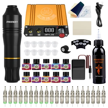 Dövme Makinesi Kalem Tabanca Seti Dövme Makinesi Seti Komple Dövme Malzemeleri ve Aksesuarları İhtiyacınız Olan Her Şeyle Dövme Kalemi Setleri