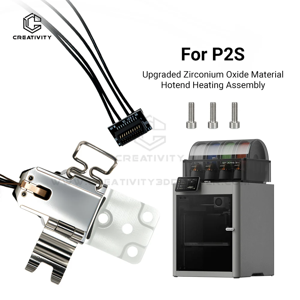 

P2S Hotend Heating Assembly with Heater Cartridge Thermistor for Bamboo Lab P2S Series Extruder Accessories