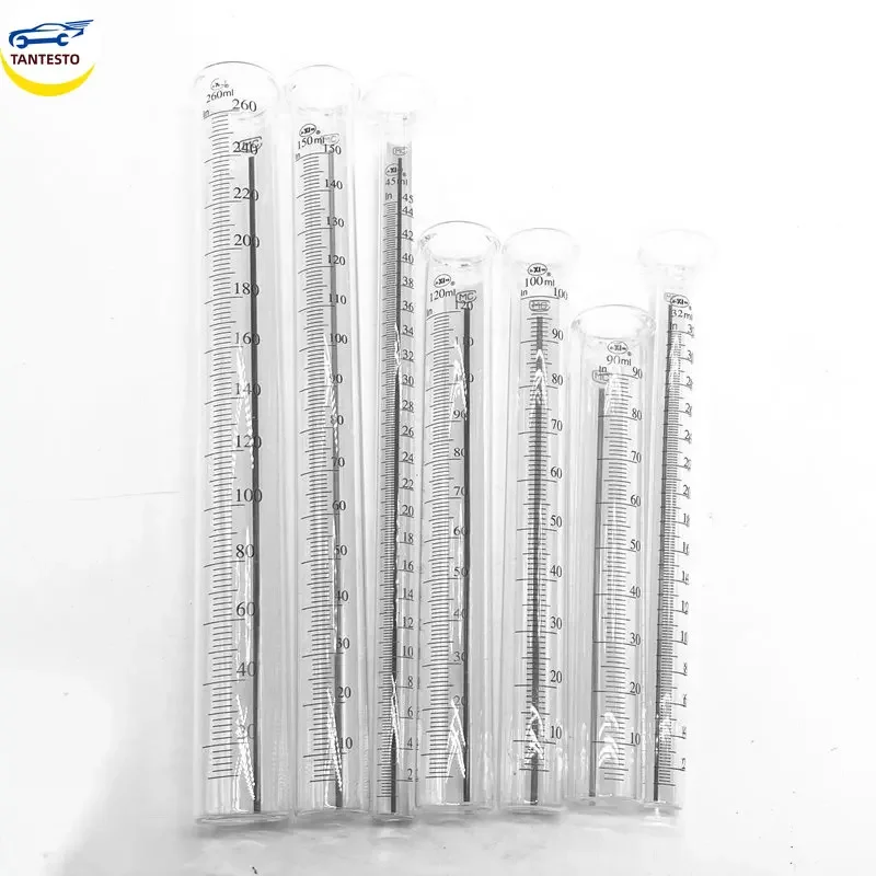 Free Shipping Glass Tube Cylinder Flow Meter Measuring for Diesel Test Bench 1PCS 32ml 45ml 90ml 100ml 120ml 150ml 260ml