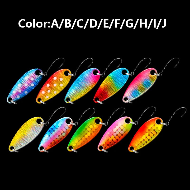 LETOYO 2,3g/3,5g/5g Laser Reflexion Löffel Köder UV Leuchtende Löffel Köder Chatterbait Trout Spinner Köder Barsch Köder Bereich Forelle