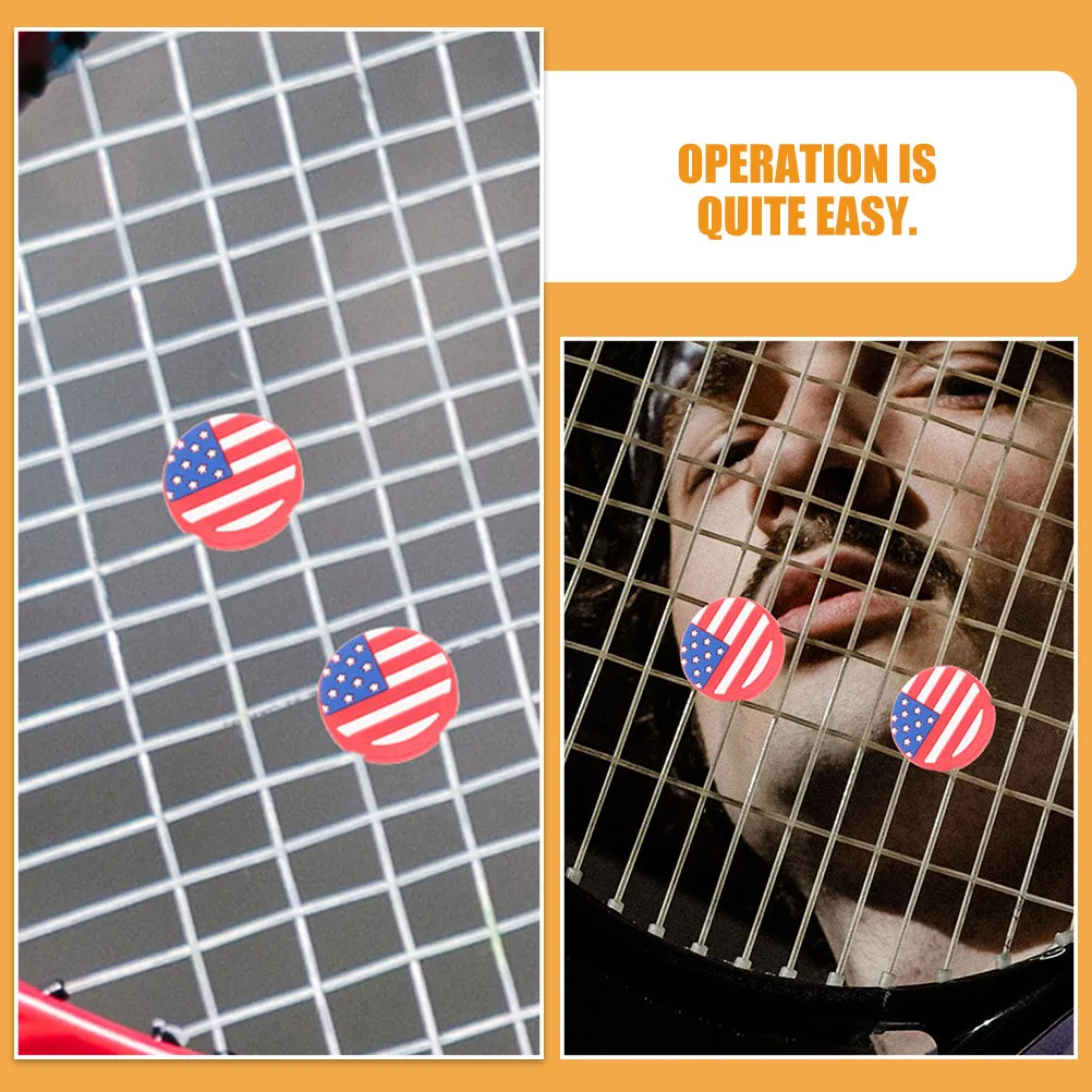 

5 шт. силиконовых виброгасителей для теннисных ракеток с дизайном национального флага, амортизаторы, аксессуары для ракеток, снижающие вибрацию