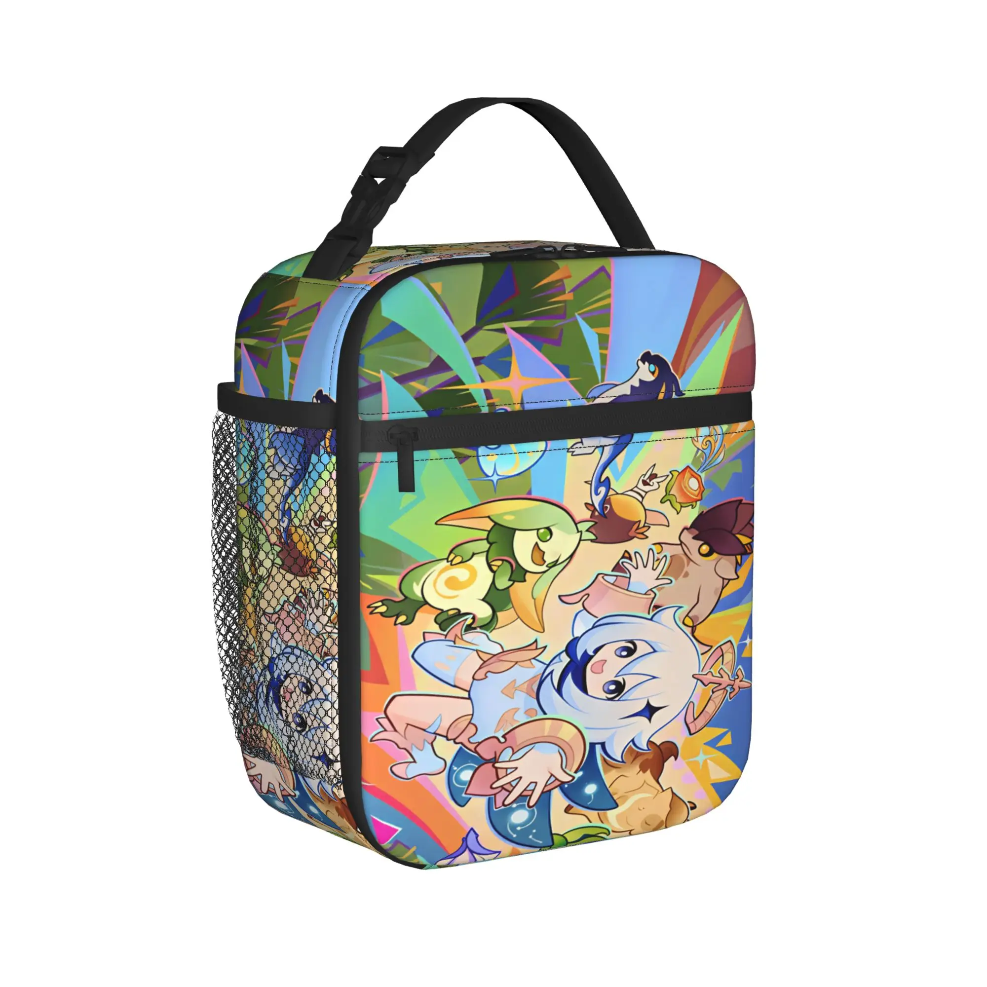 Genshin Impact Lunch Bag Game Character Casual Lunch Box School Portable Thermal Tote Handbags For Girls Waterproof Cooler Bag