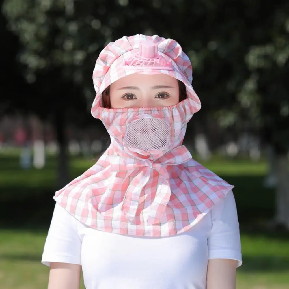 

Summer Sunscreen Neck Scarf Hollow Out Outdoor Sunscreen Cap Cover Face Energy-saving Women Cycling Headgear Sunshade