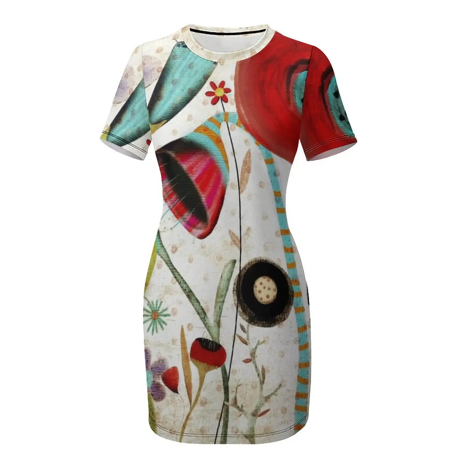 Sukienka vintage w stylu rustykalnym z motywem japońskich kwiatów, z krótkim rękawem, sukienki na studniówkę, letnia spódnica, ubrania, sukienka