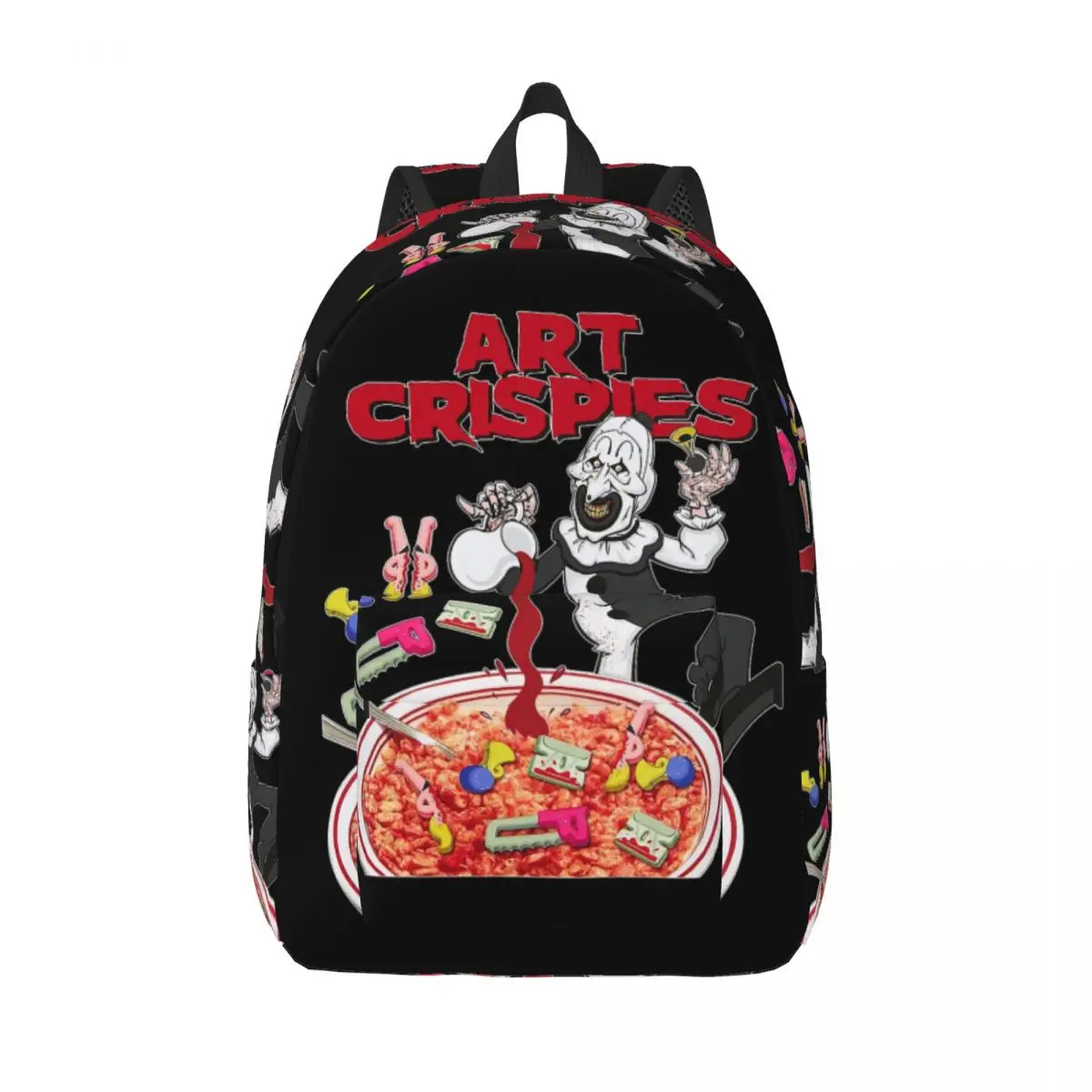 

Custom Art Crispies T-Terrifiers Christmas Laptop Backpack Men Women Fashion Bookbag for School College Student Bag