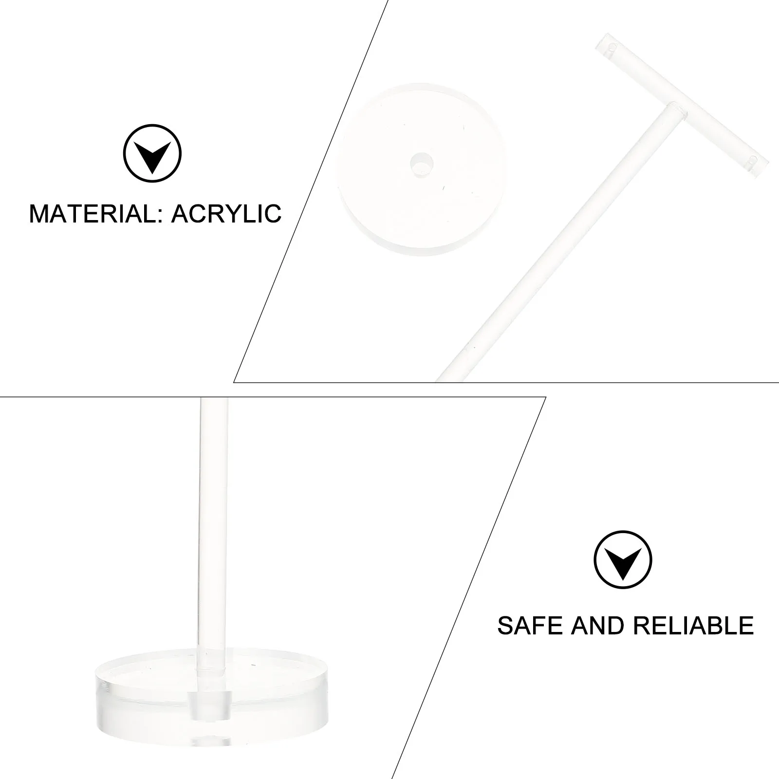 

1pc Acrylic Earring Display Rack Decorative Jewelry Organizer Storage Holder For Tassel Long Earrings Anti-Tangle Stand Desktop