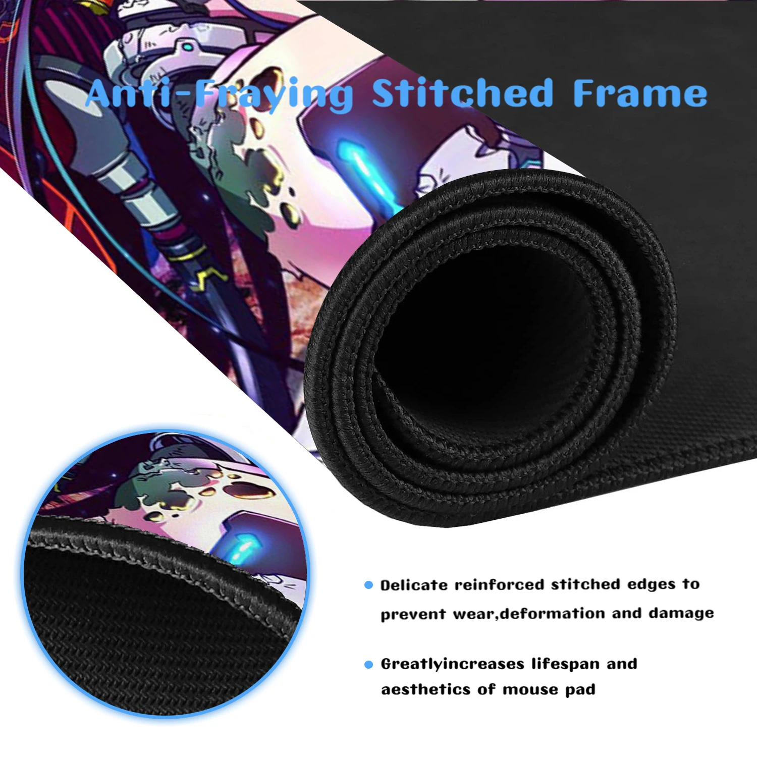 Alas Mouse Besar Anime Jepang Alas Meja Gadis Kawaii No Game Life Alas Karet Anti Selip Alas Mouse Keyboard Komputer Besar