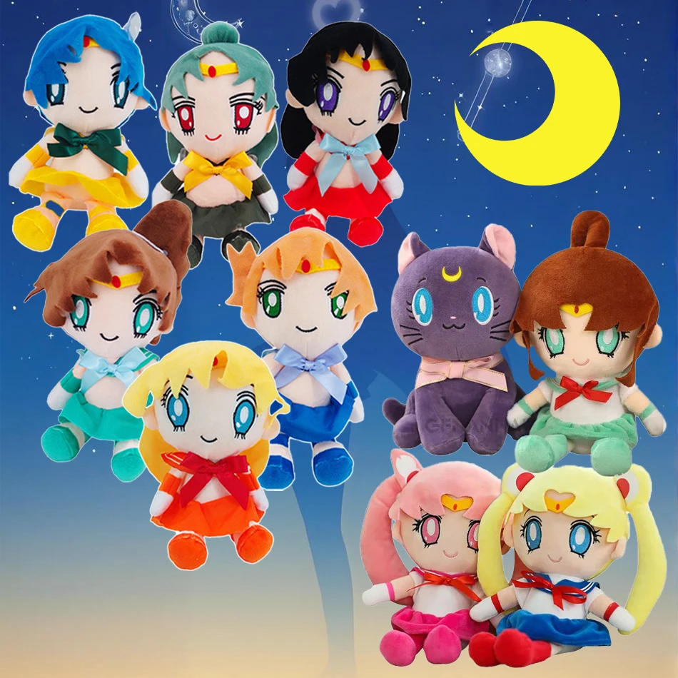 Japon Anime marin lune jouets en peluche Tsukino Usagi Kaiou Michi peluche poupée dessin animé cadeau d'anniversaire cadeaux de noël pour les Fans fille