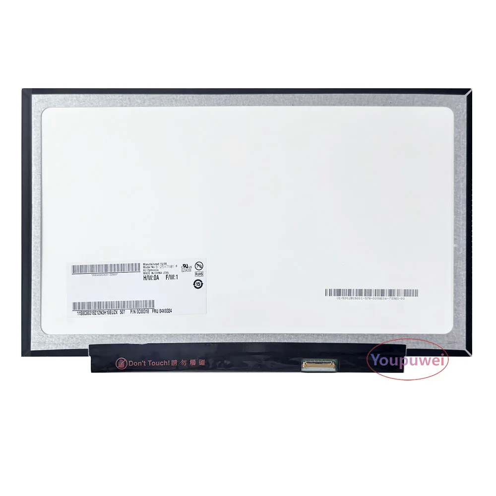 For Lenovo X240S K20-80 X260 X240 X250 K2450 Laptop LCD Screen HB125WX1-200 M125NWN1-R0 LP125WH2-TPH1 B125XTN01.0 NT125WHM-N43