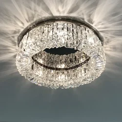 Royal Luxury Modern Minimalist Crystal Glass Round Ceiling Chandelier for  Living Room Bedroom Study Led Indoor Lighting Decor