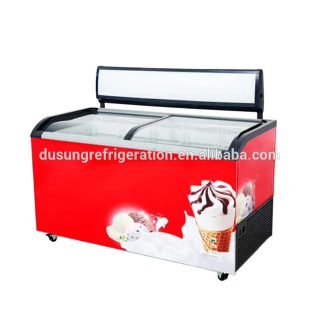 SD-700Q Factory Direct Single Side Arc Freezer and Supermarket Refrigerator and Refrigerator and Ice Cream Fridge