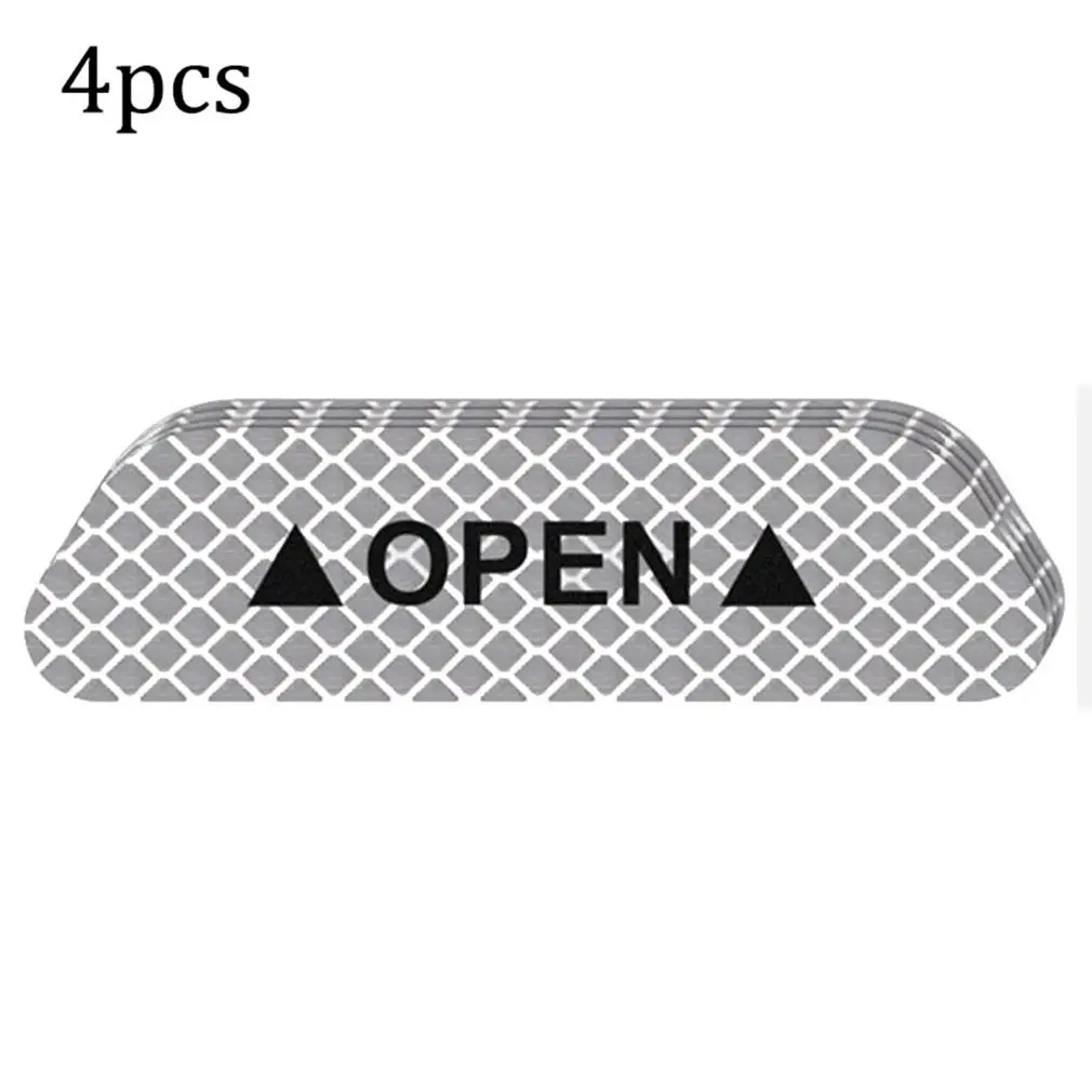 Open The Door Stickers Reflective Stickers Safety Warning Stickers Open Reflective Film Car Door Anti-Collision Strip