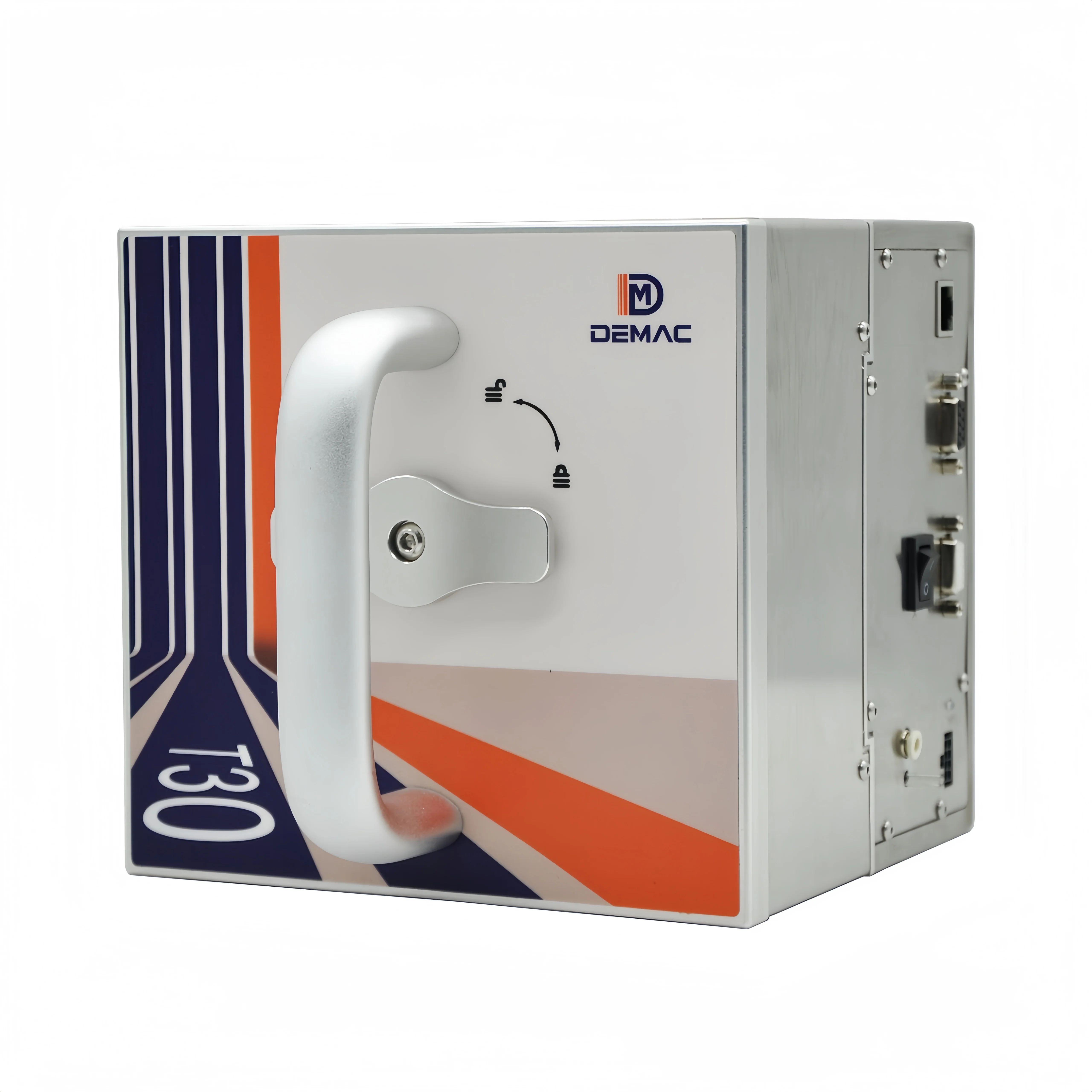 Demac 32mm Thermal Transfer Overprinter TTO ribbon printer date shift QR bar GS1 code logo coder for flow wrapper vertical pack