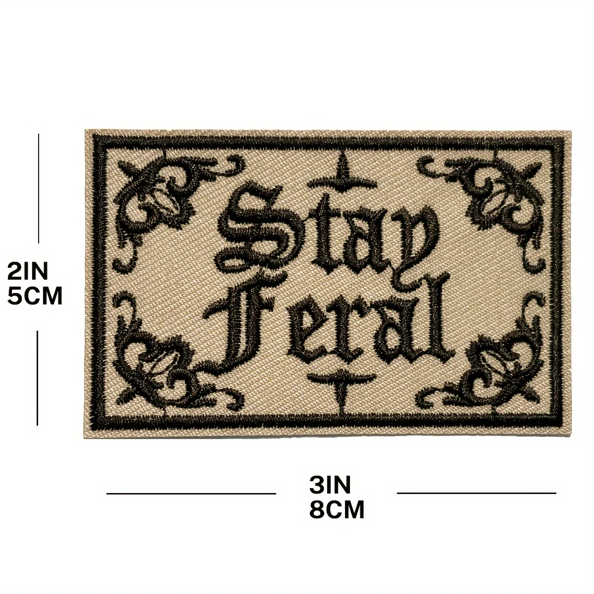 Stay Feral Iron On Patch Goth Fashion Patches