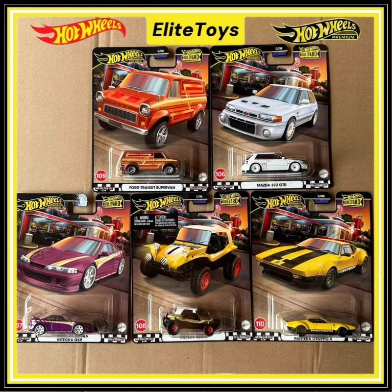 

Hot Wheels Premium Boulevard 5 шт. Набор Mazda Acura Ford Meyers Manx De Tomaso Коллекционная модель автомобиля 1:64 из сплава