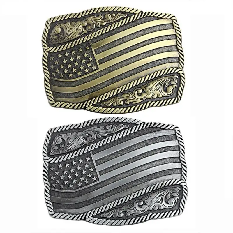 652F Relief America Flags Belt Bindo Hebilla Cowboy Diy Cinturón cintura Accesorios