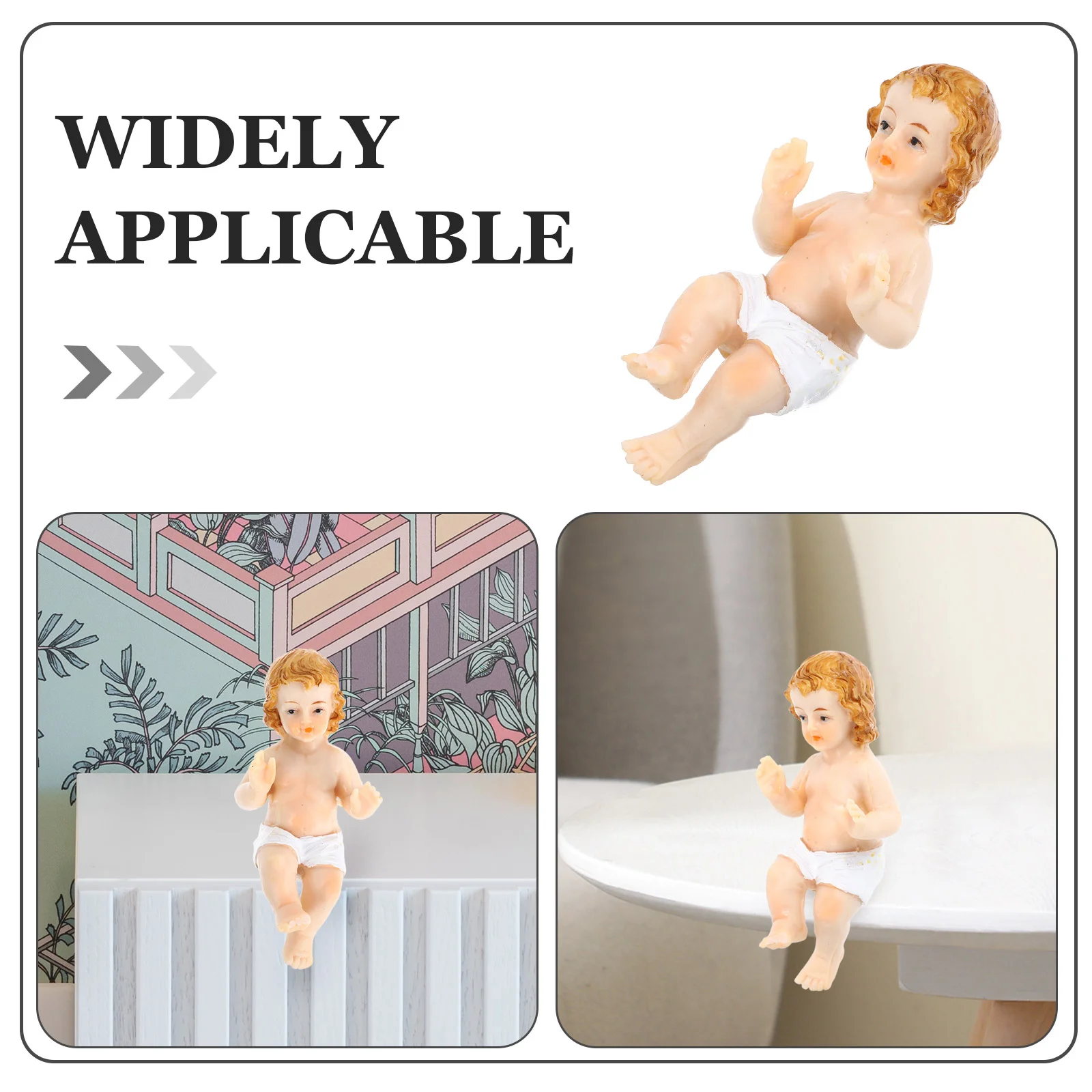 Resin Jesus Statue Baby Jesus Figurine Desktop nament Religious Decor Statue Home Office Decoration Resin Craft Decor