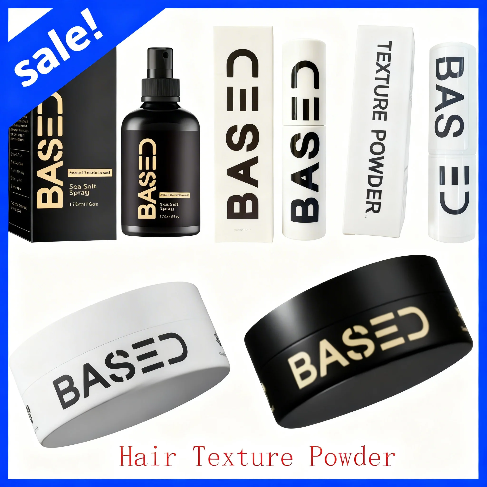 Spray para el Cabello con Sal Marina de Larga Duración para Hombres y Mujeres, Agrega Textura Instantánea, Volumen y Ondas Esponjosas, Polvo para Peinar para un Look Perfecto