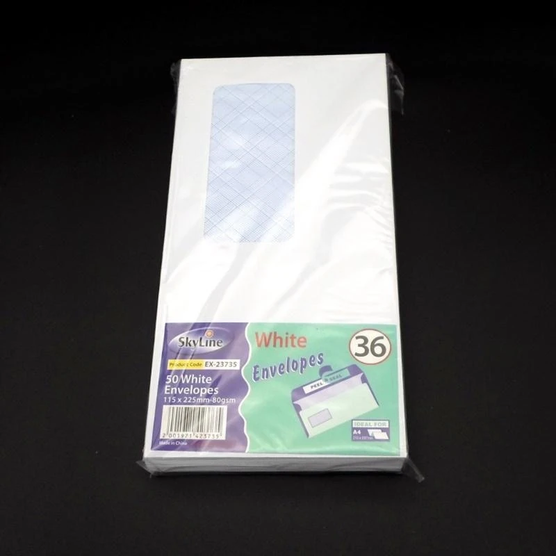 50pcs Security Envelopes with Window Confidential Seal Envelope for Card