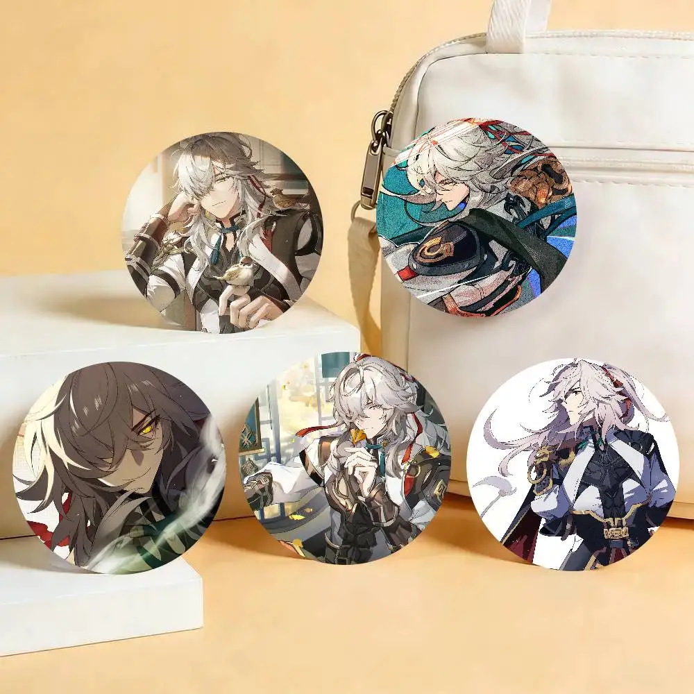 Jing Yuan Anime H-Honkai Star Rail Badge Tinplate Meme Round Brooch For Hat Bag Creative Lapel Jewelry Accessories Gifts
