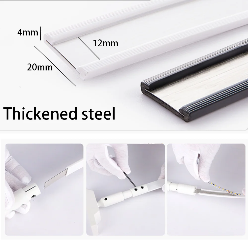 1/2/3/5/8/10 متر طويل LED أفق الصلب قطاع الشخصي قناة حامل لا مصباح رئيسي جدار قلادة ضوء دون قطاع ديكور المنزل DIY بها بنفسك