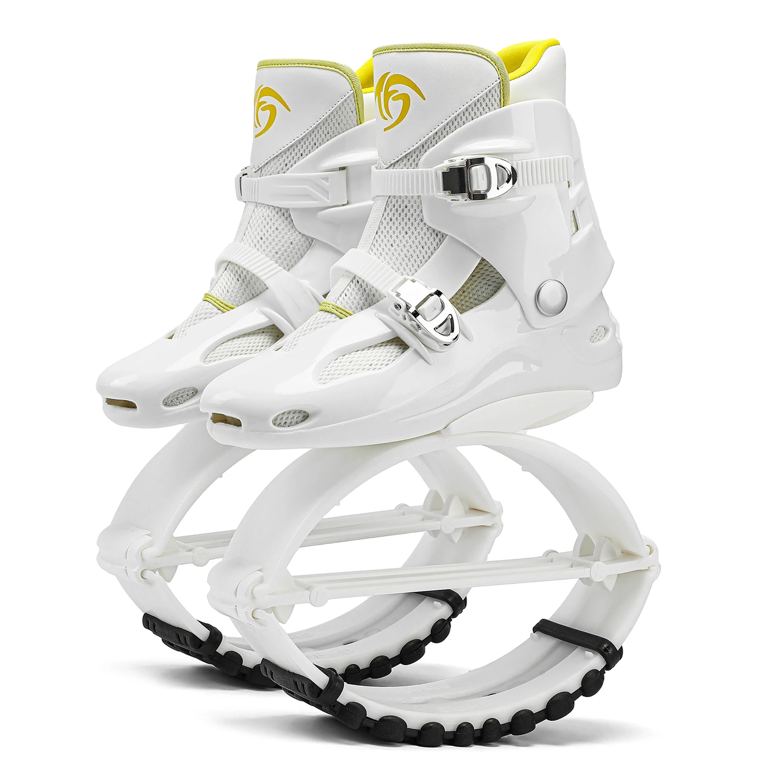 TFAN JUMP Kangoo Jumps Rebound Boots Unisex Adult Spring Jumping Bounce Shoes White Yellow Multi Sizes Shock Absorb Gym Weight