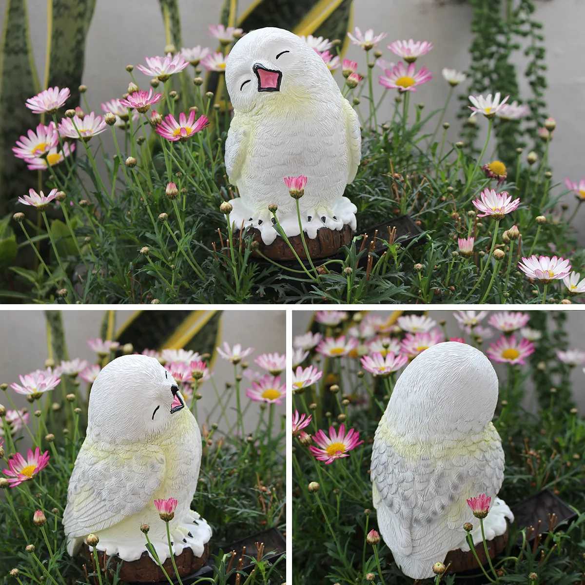 ‌European-Style Solar Owl Lights - Elegant Ground Spike Decor for Patio & Yard‌