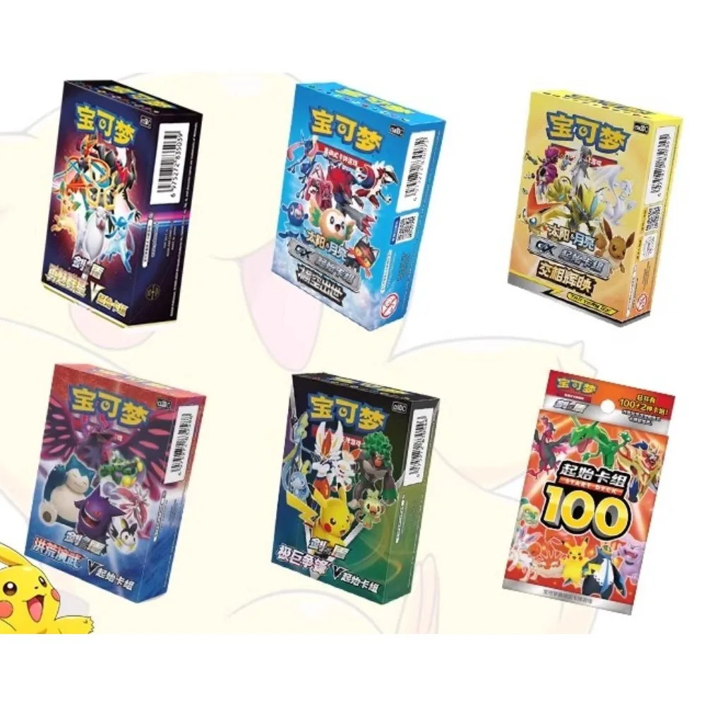 

New Pokémon Cards PTCG Chinese Version Full Series Starting Card Set Anime Cartoon Peripheral Game Collection Card Holiday Gift