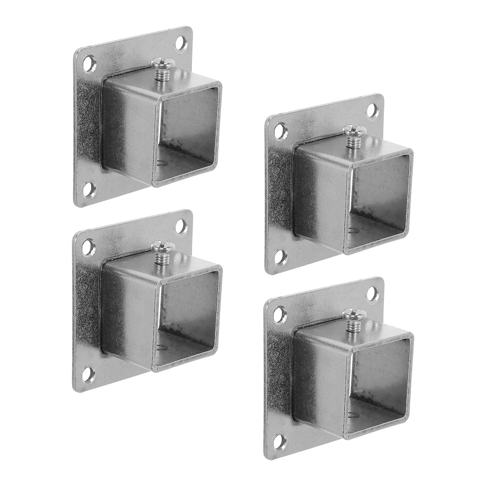 4Pcs Heavy Duty Square Post Base Flange Anchor Bracket for Outdoor Fence Deck Pergola Railing Post Stability 26Mm Square Tubing