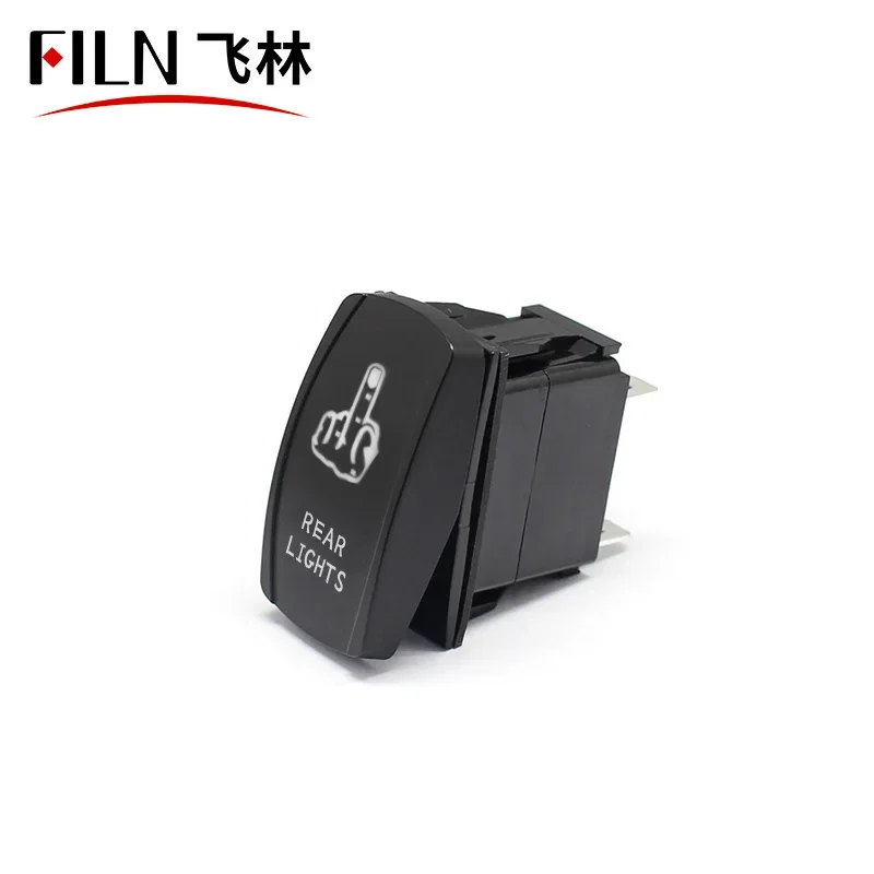 FILM 12V 24V LKW SPST Schalter Carling Wasserdicht 5Pin ON OFF Marine Schalter Auto Boot Wippschalter mit Dual LED Lichtleiste – Detail 7