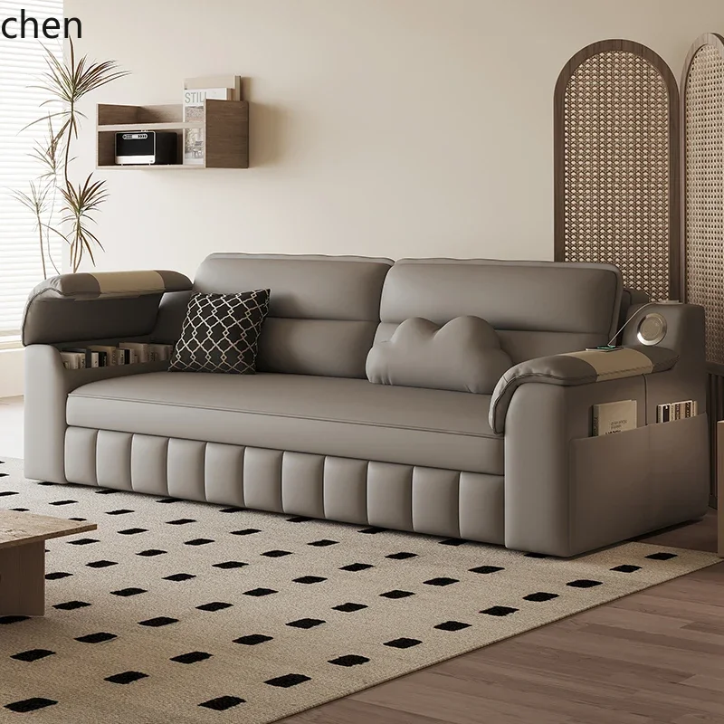DSA Cat Scratch Leather Folding Sofa Bed Dual-Purpose Storage Home Modern Small Apartment Sofa