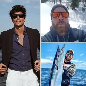 2 piezas Gafas de sol polarizadas cuadradas Combaces antilares para el sol para la fiesta de verano Viajes conduciendo pesca 8 mejores gafas de sol de marco de alambre de ventas - №8