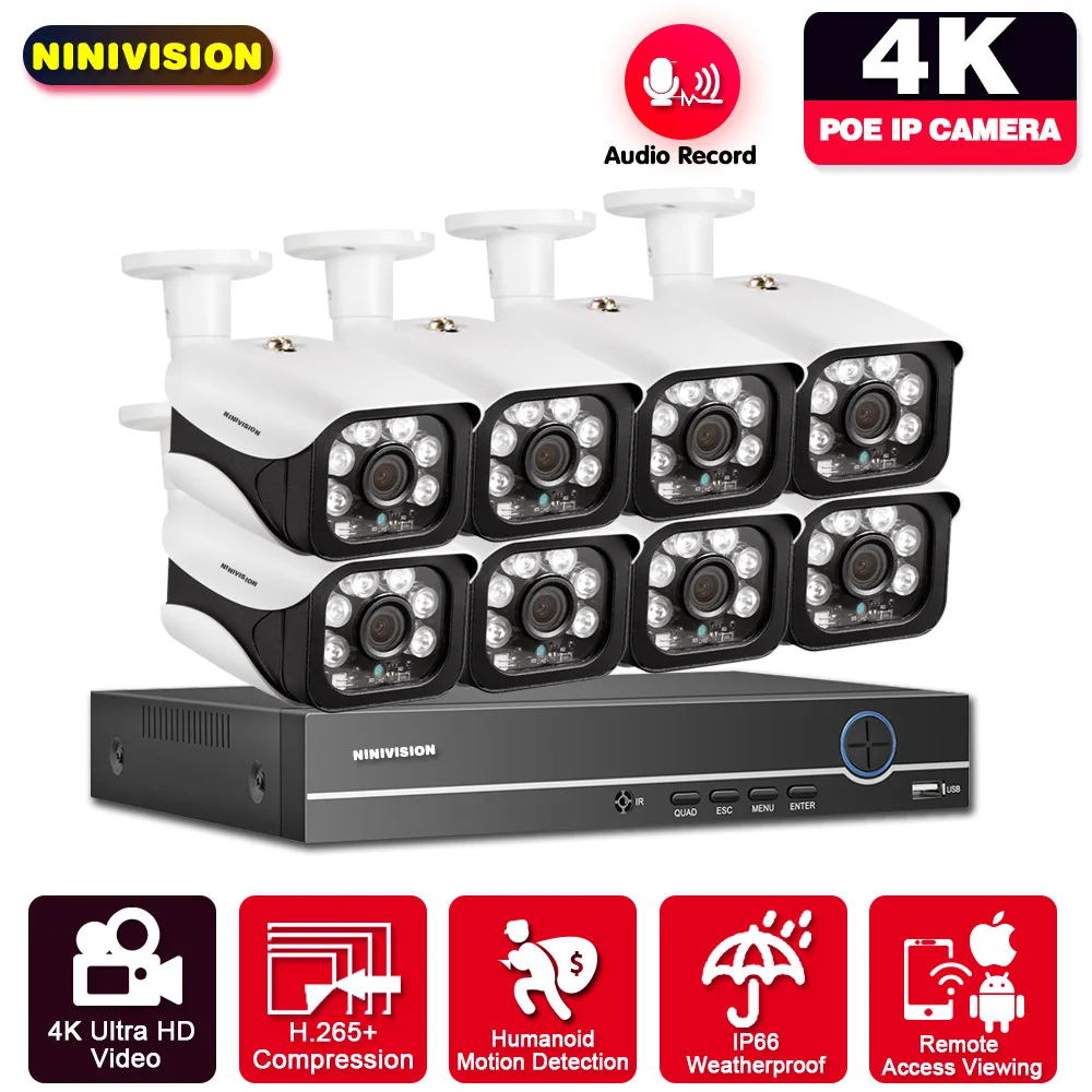 H.265+ 8CH 4K 8MP P…