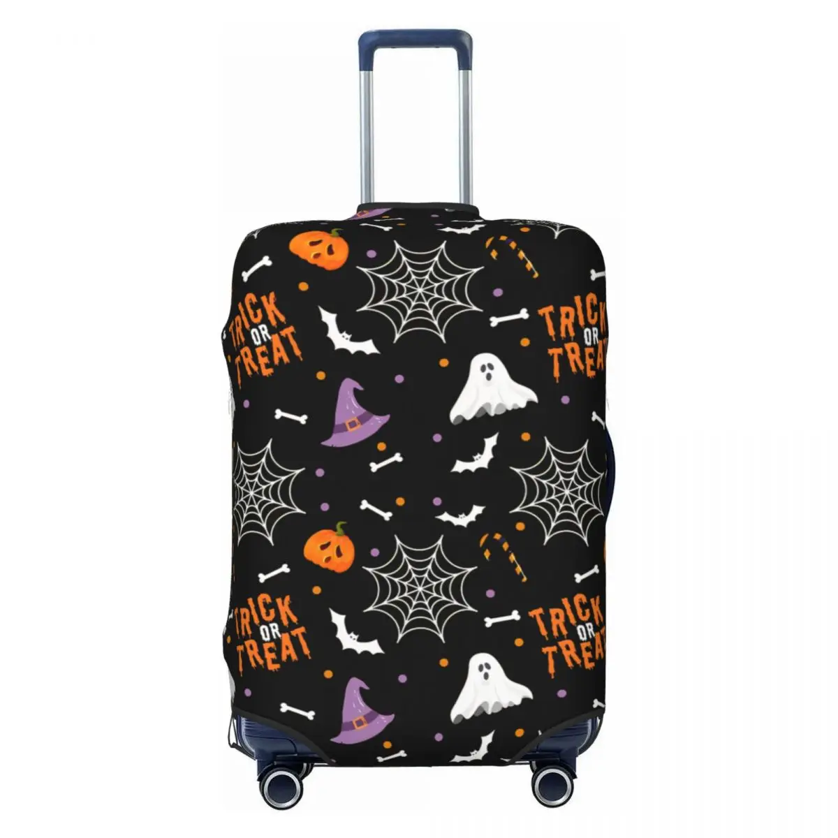 

Ghosts Bats Skull Halloween Party Luggage Cover Elastic Travel Suitcase Protective Covers Fits 18-32 Inch