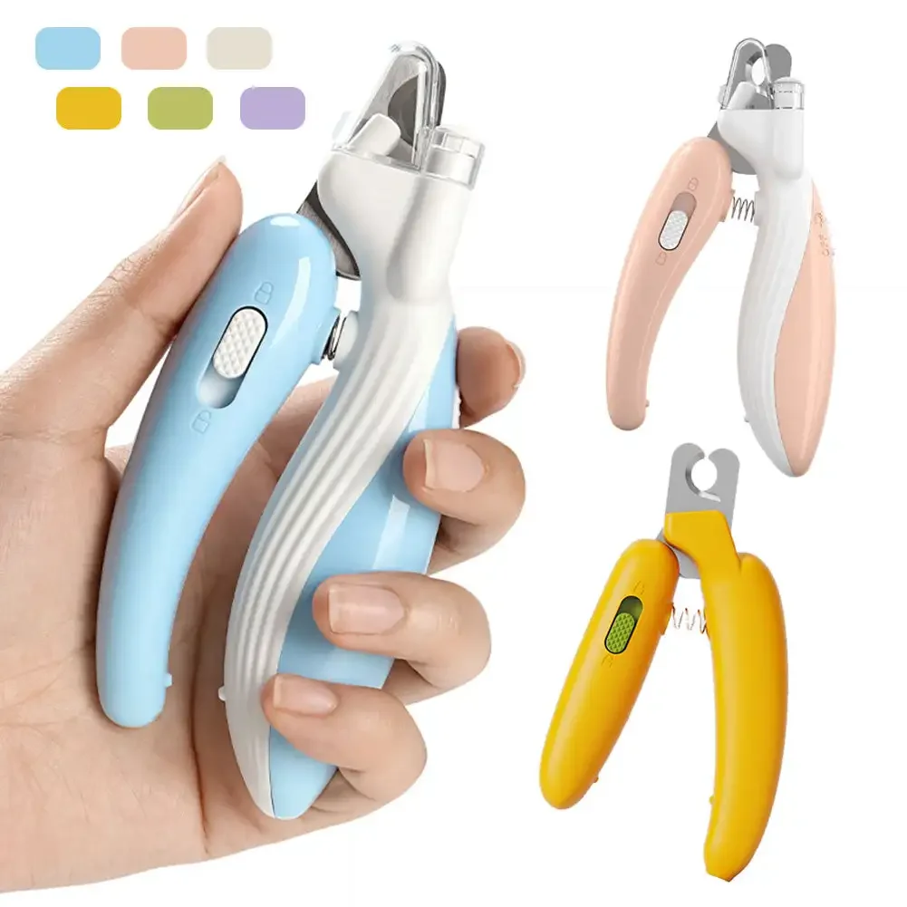 Cute Banana Whale Shaped Pet Nail Clippers with Light Cat Manicure Tools Pet Specialized Nail Clippers Dog Beauty Products