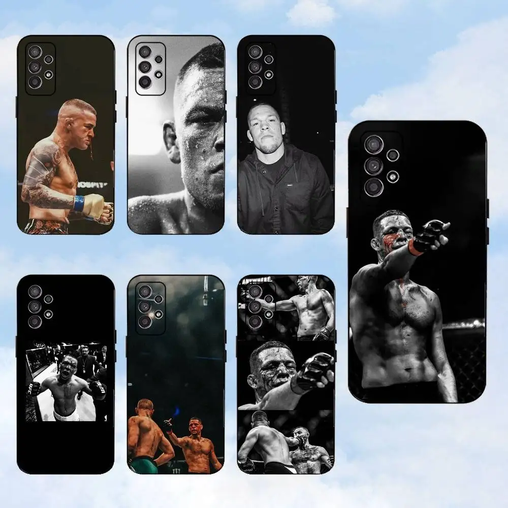 

N-Nate D-Diaz Boxing Phone Case For Samsung S25,S24,S23,S22,S21,S20,S10,Ultra,Plus,Lite,FE,Soft Silicone Black Cover